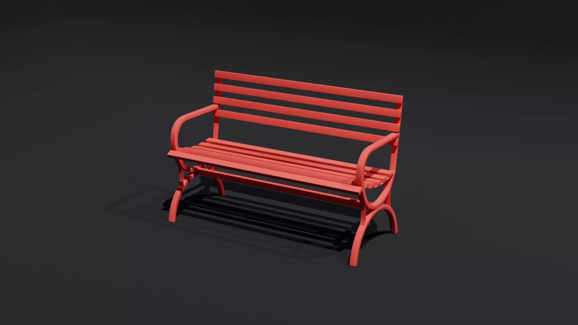 Low Poly Bench Game-Ready PBR Free Free low-poly 3D model