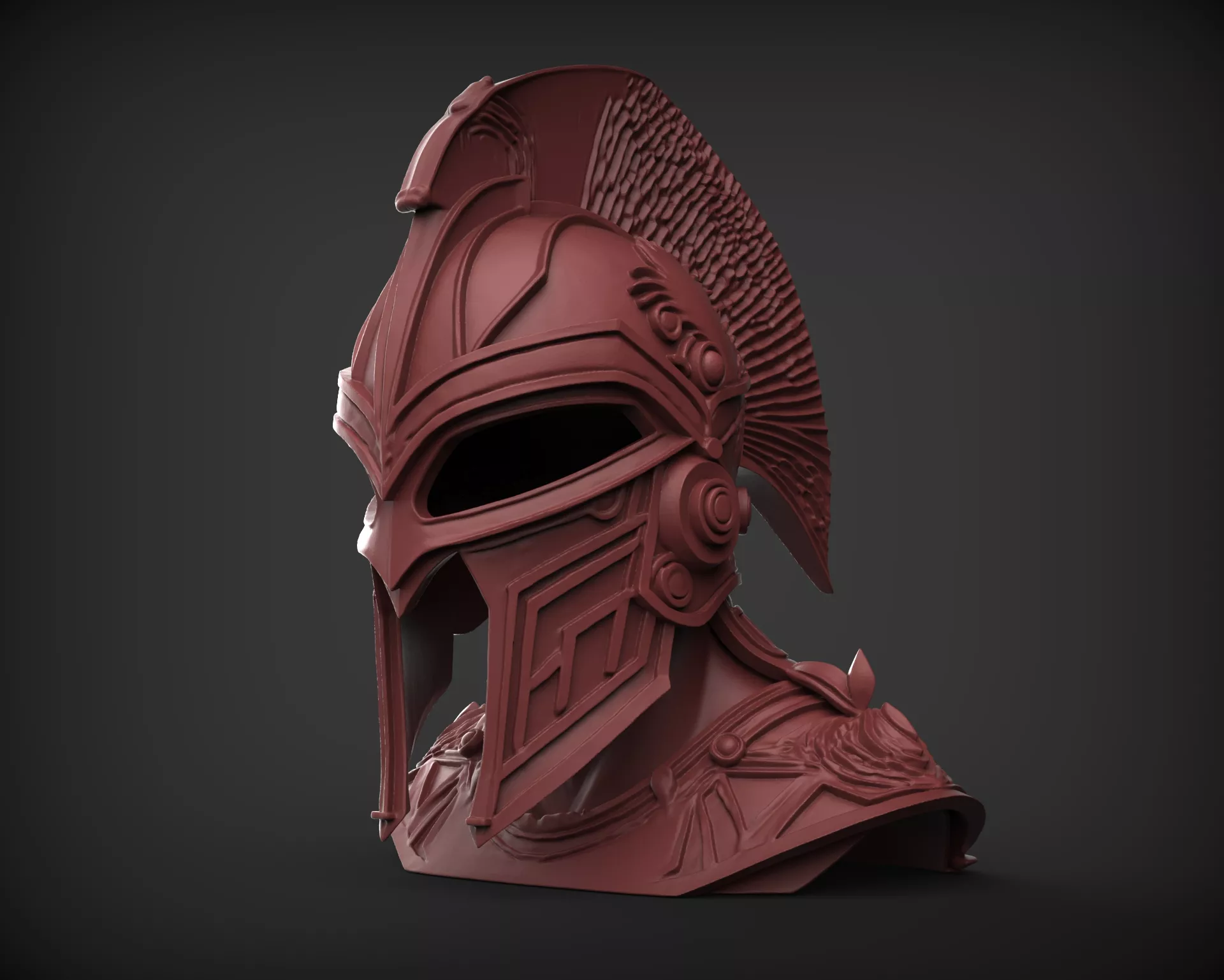 Epic fantasy warrior helmet 3D print model