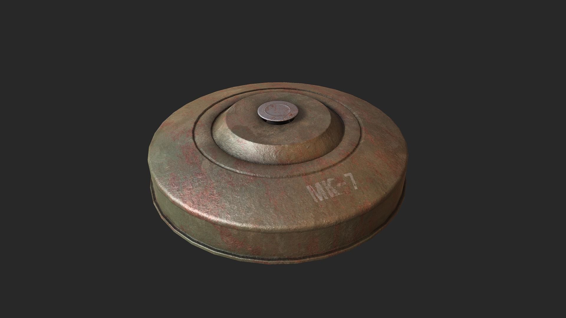 Anti-Tank Land Mine MK-7 Low-poly 3D model_2