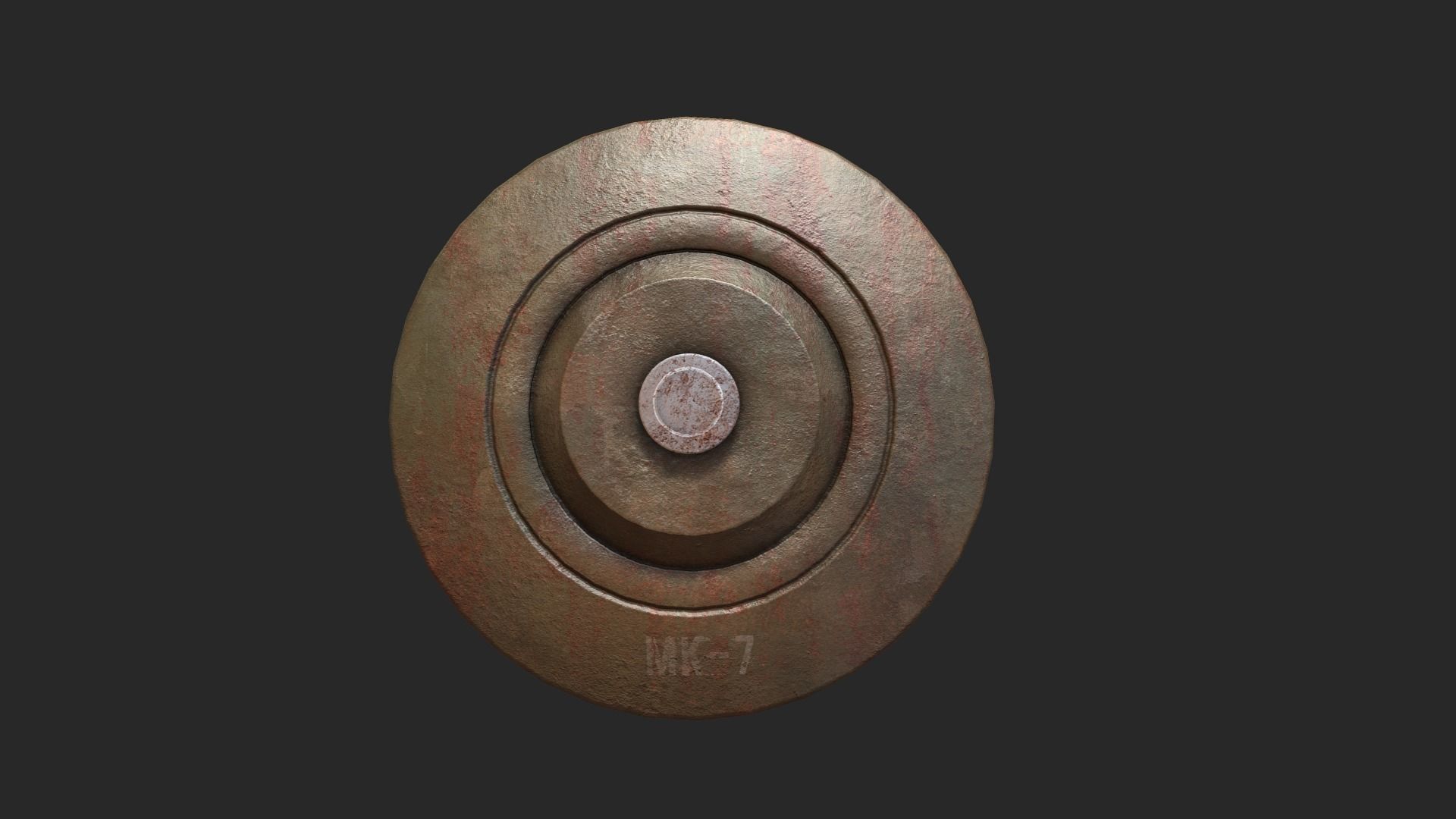 Anti-Tank Land Mine MK-7 Low-poly 3D model_3