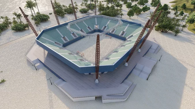 Beach Football Stadium-beach American football