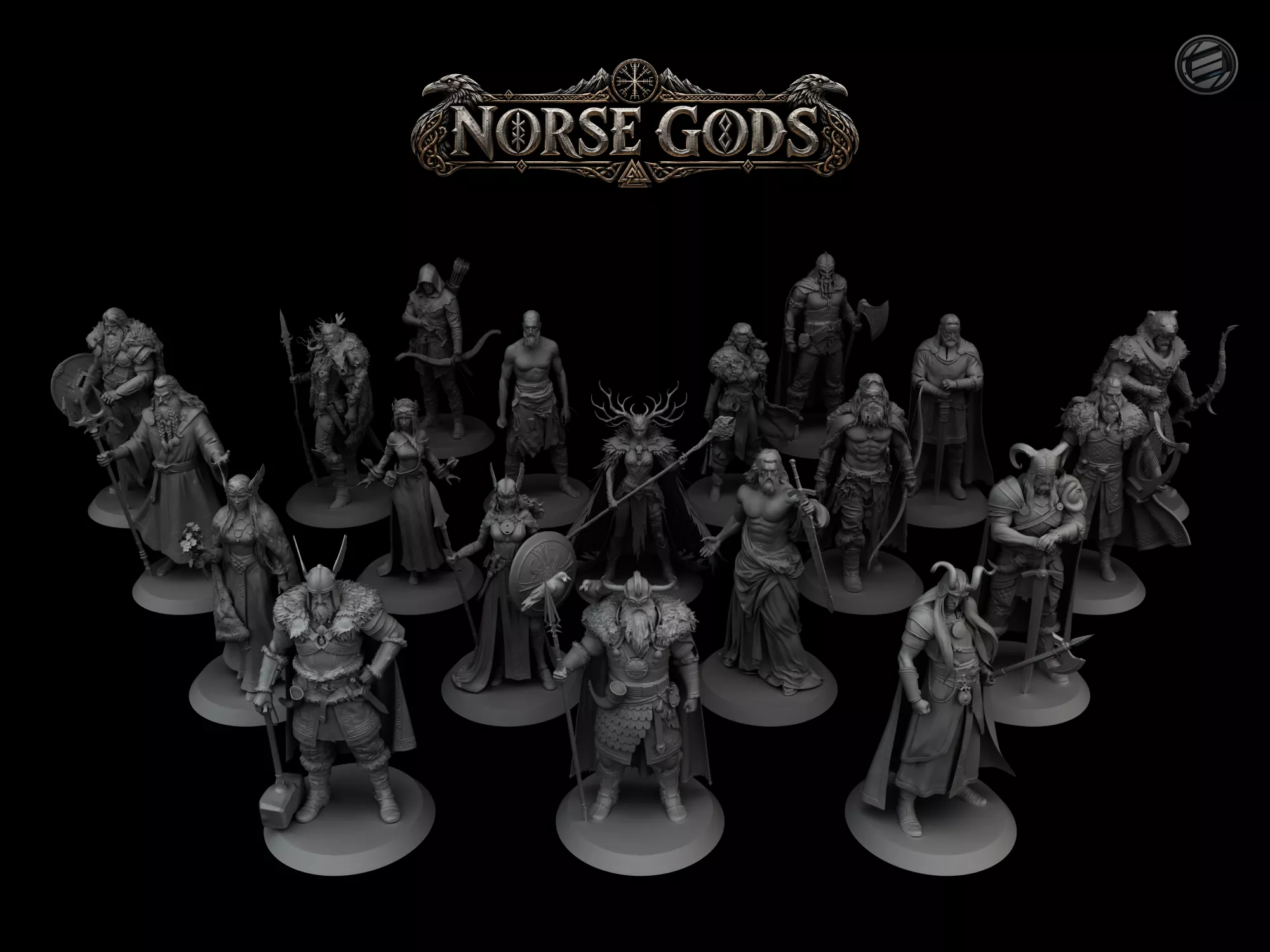 Miniarures - Norse Gods 3D print model