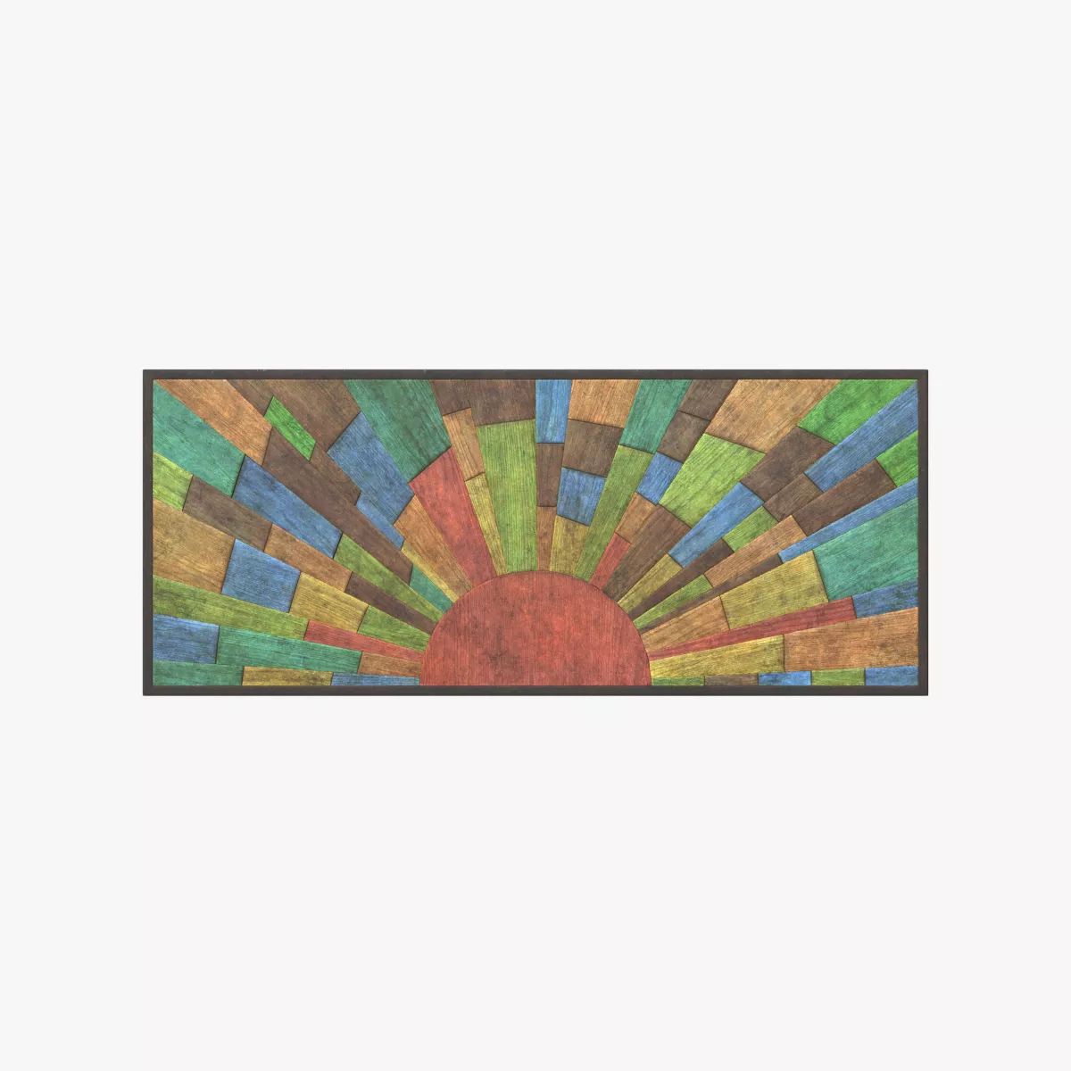 Wood Painting Wall Art Low-poly 3D model