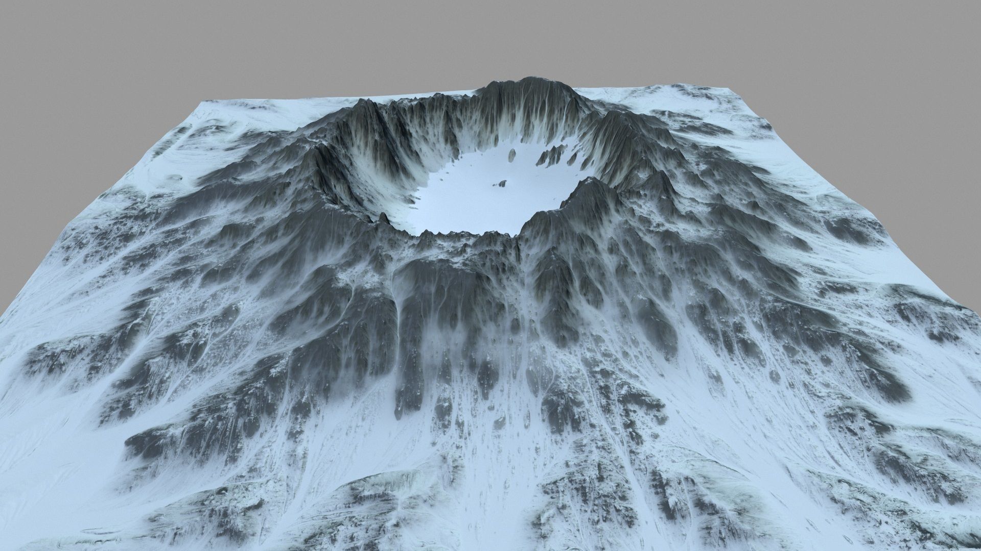 Snow Mountain Low-poly 3D model_2