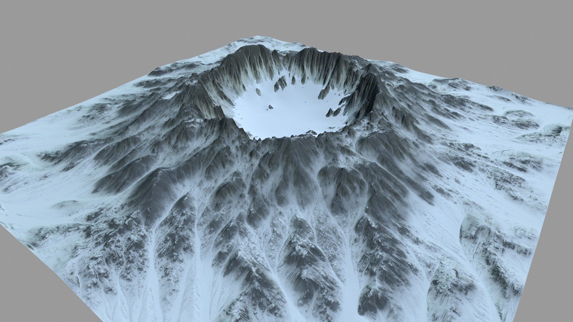Snow Mountain Low-poly 3D model_5