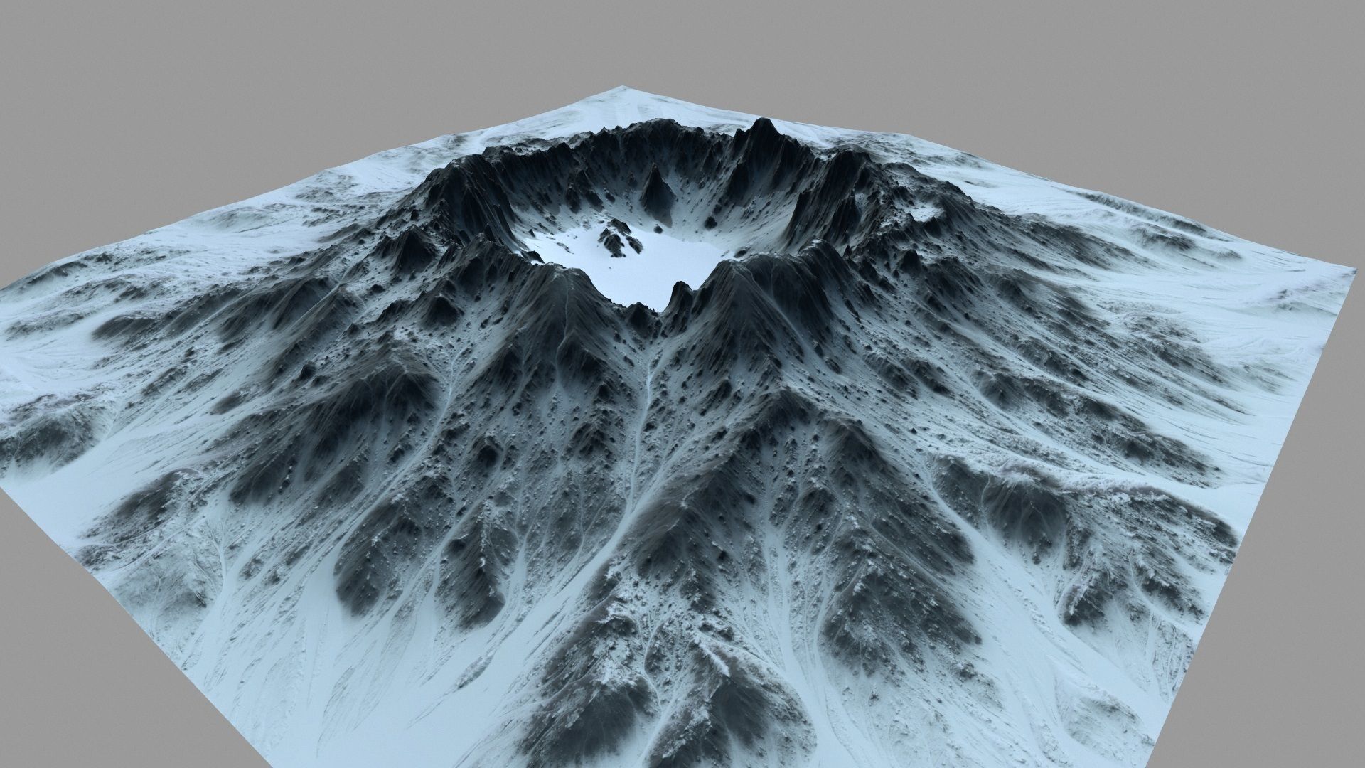 Snow Mountain Low-poly 3D model_8