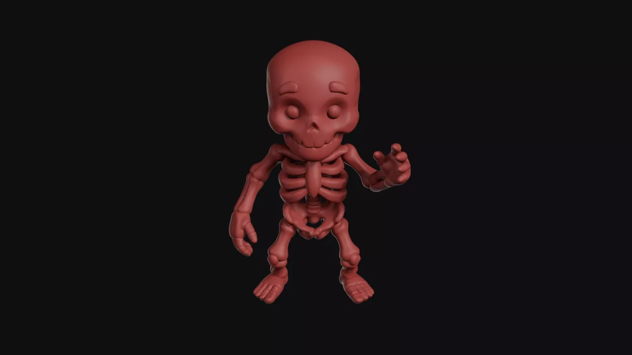Small Waving Skeleton Minion 3D print model