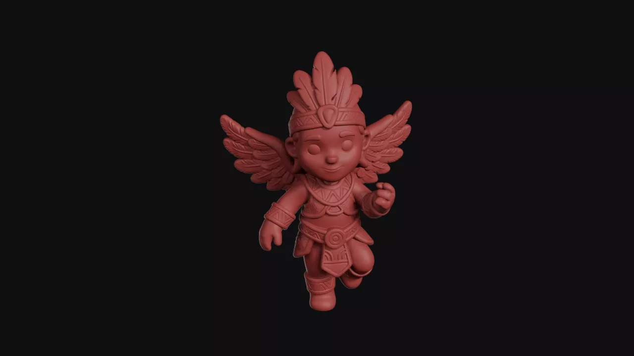 Chubby Wizard In Floppy Hat 3D print model