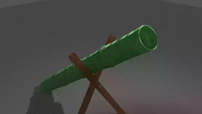 Bamboo Cannon 3D model