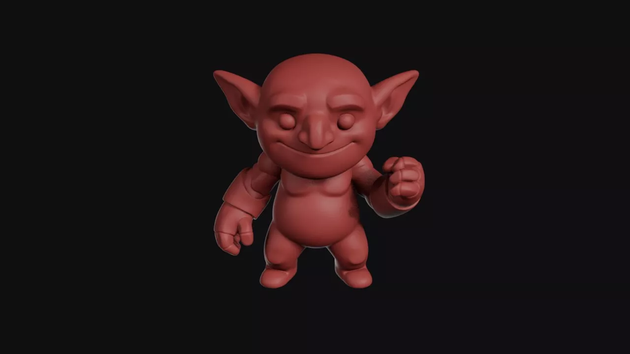 Pointy Eared Goblin Fist Raised 3D print model