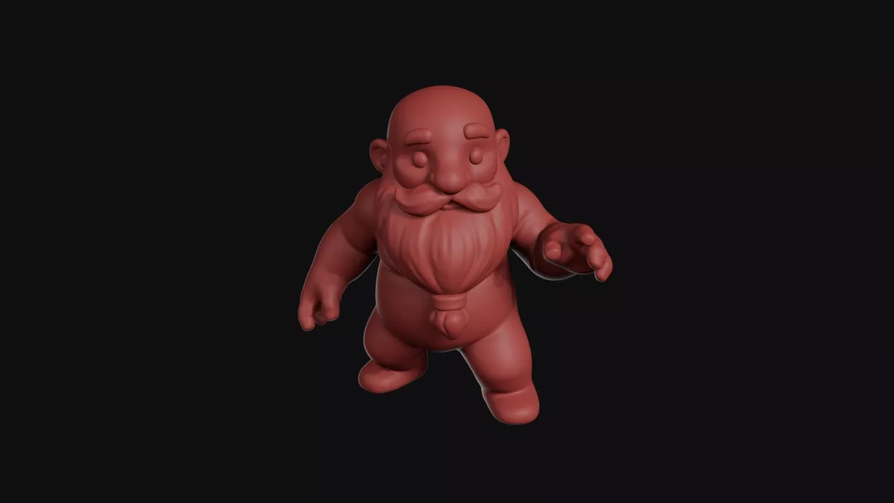 Bearded Dwarf In Simple Tunic 3D print model