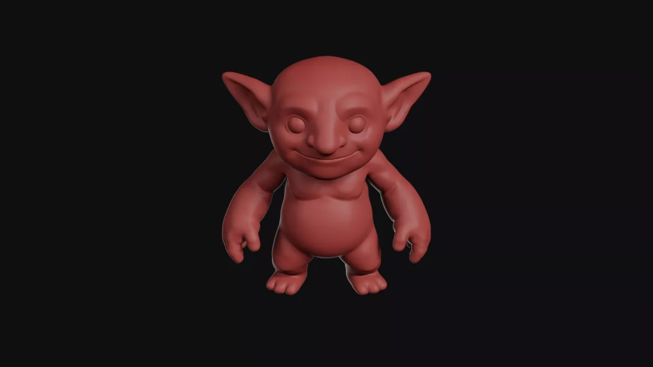Grinning Pointy Eared Goblin 3D print model