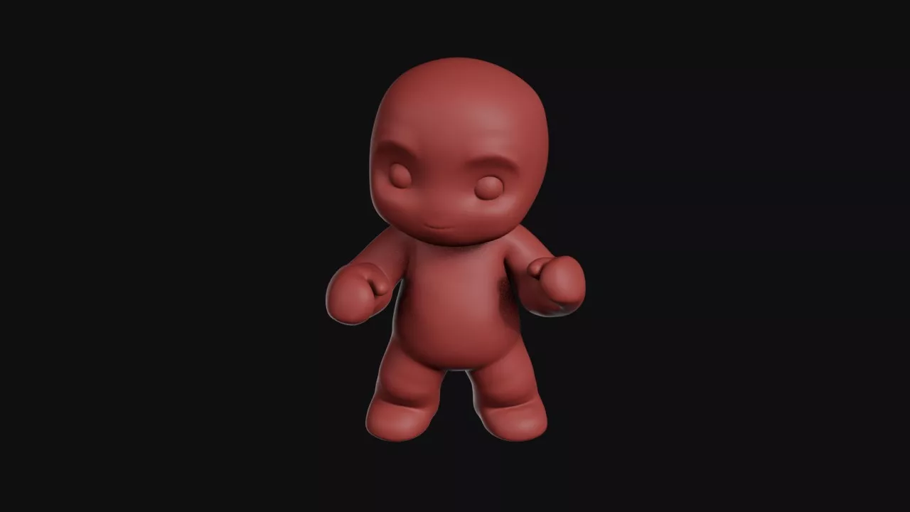 Smooth Blank Blob Character 3D print model