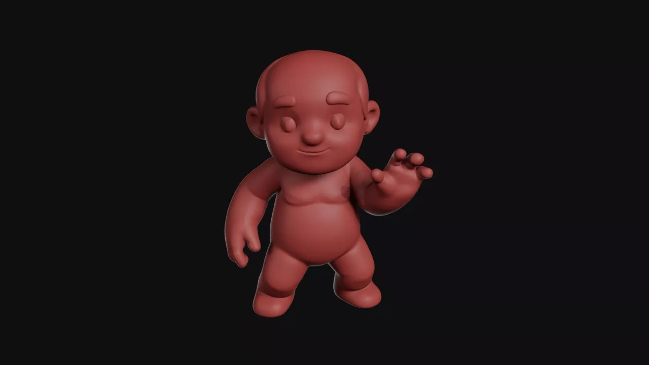Bald Chubby Spirit Figure 3D print model