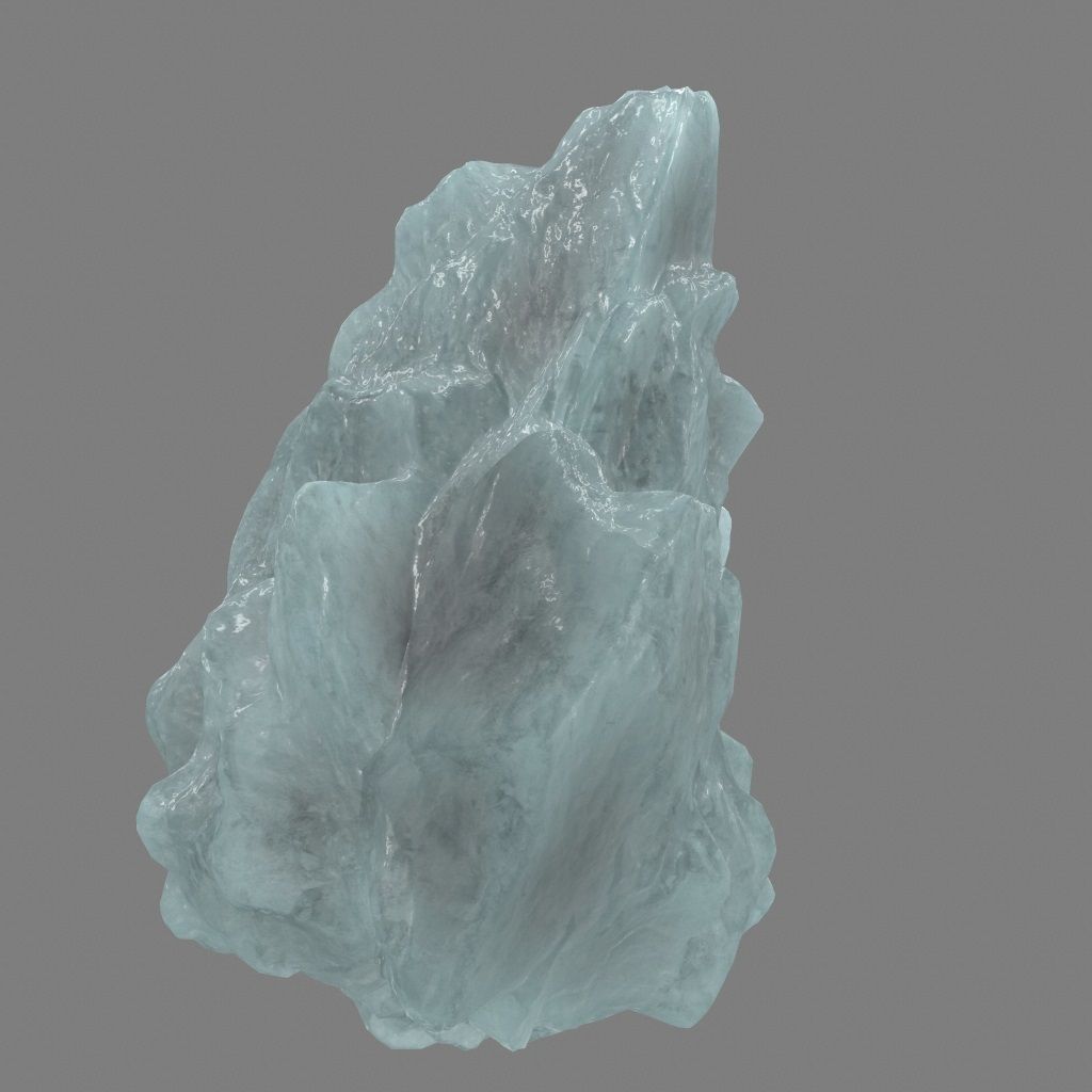 ice rock Low-poly 3D model_5