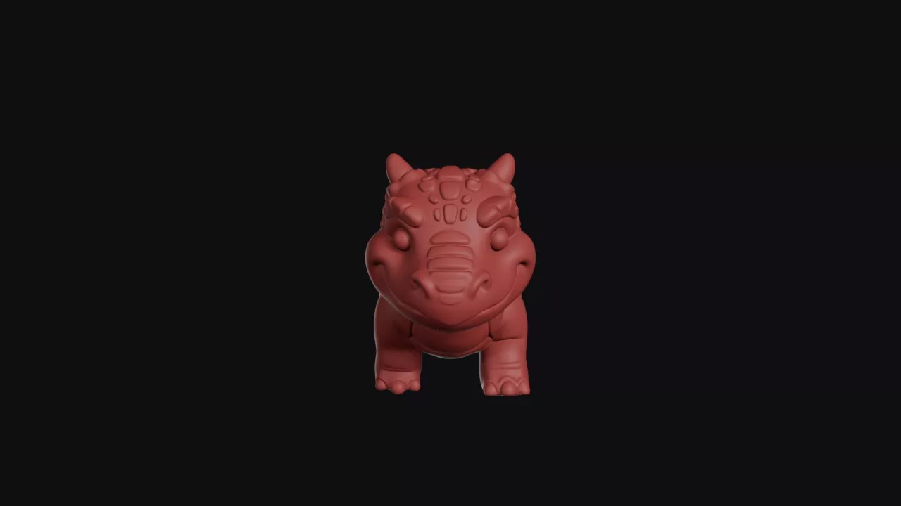 Spiky Horned Dinosaur Creature 3D print model