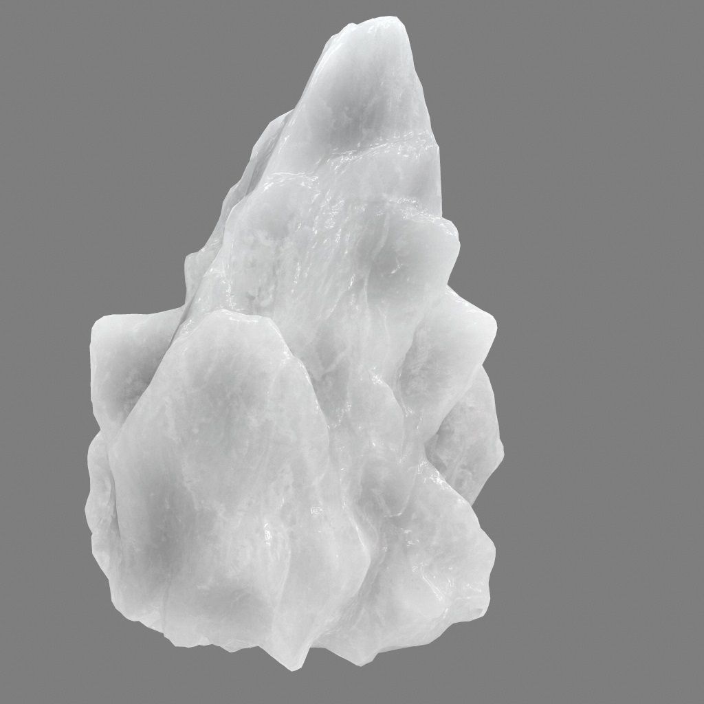 ice rock Low-poly 3D model_9
