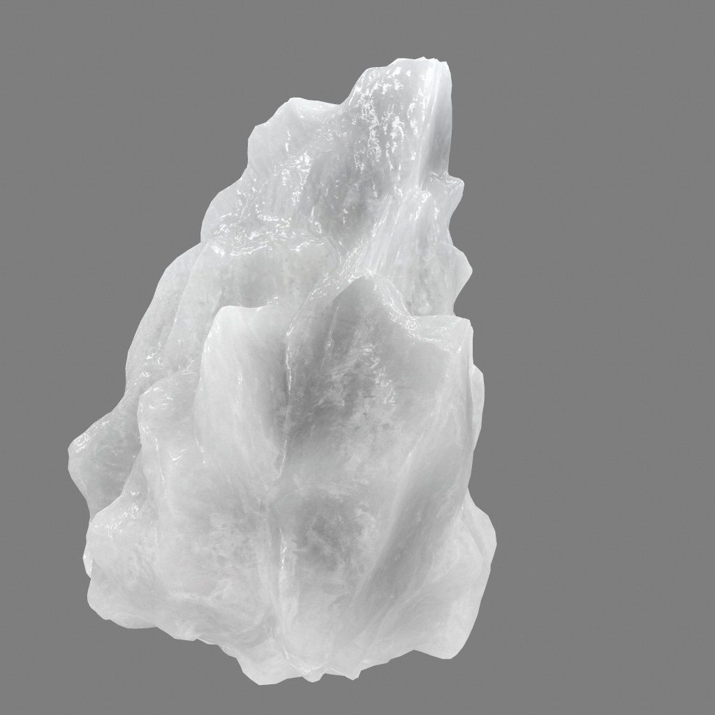 ice rock Low-poly 3D model_1