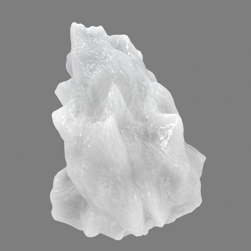 ice rock Low-poly 3D model_6