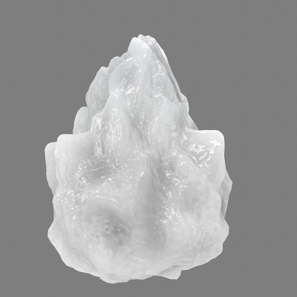 ice rock Low-poly 3D model_4