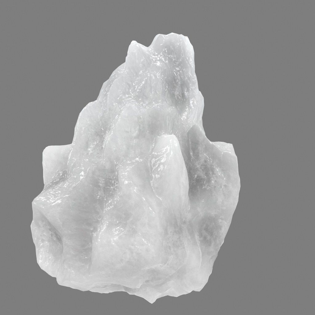 ice rock Low-poly 3D model_3