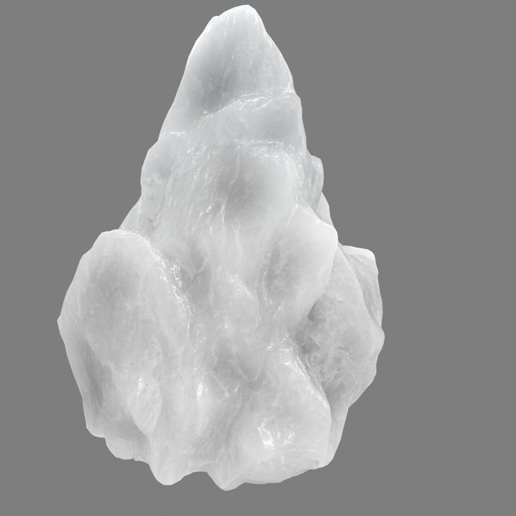 ice rock Low-poly 3D model_7