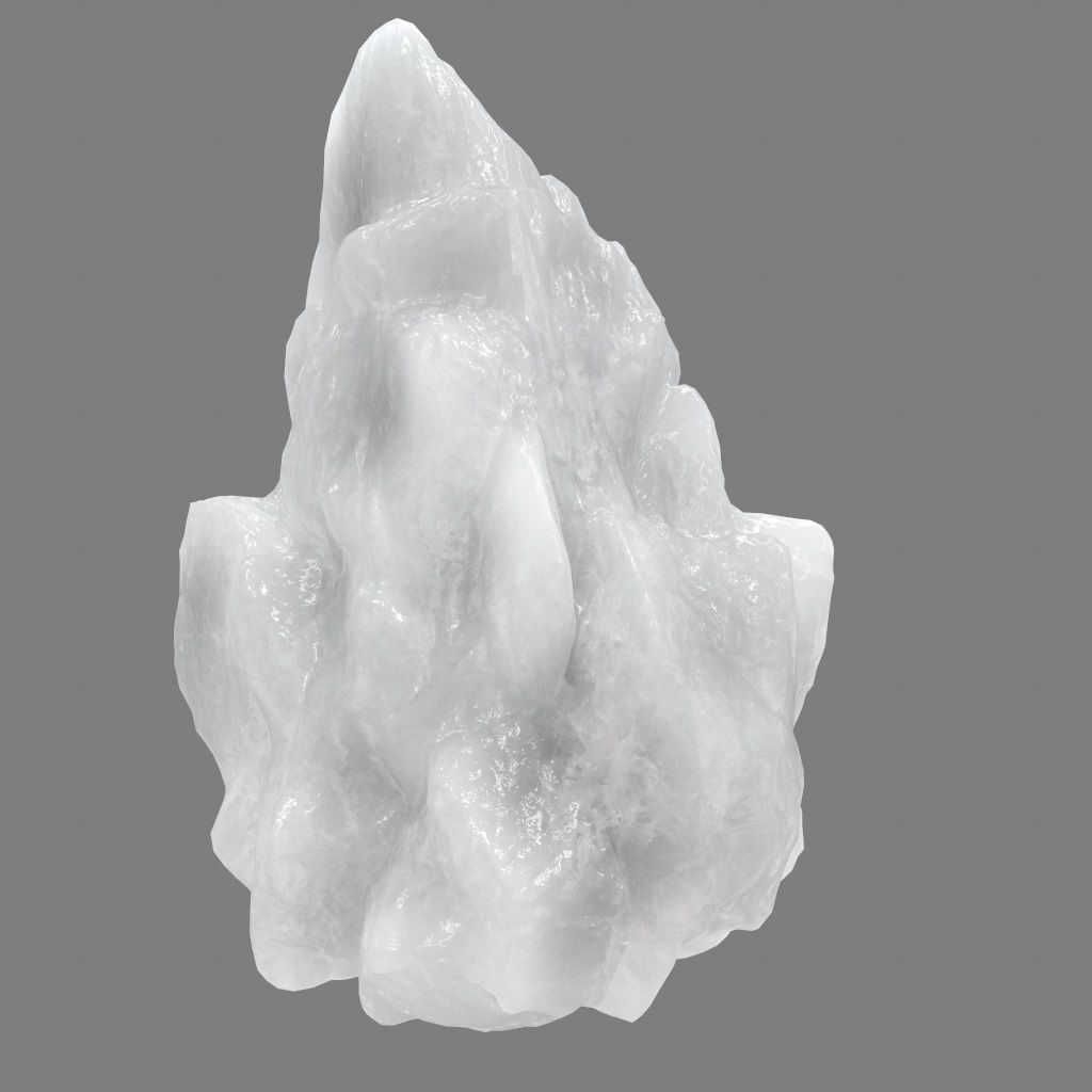 ice rock Low-poly 3D model_5