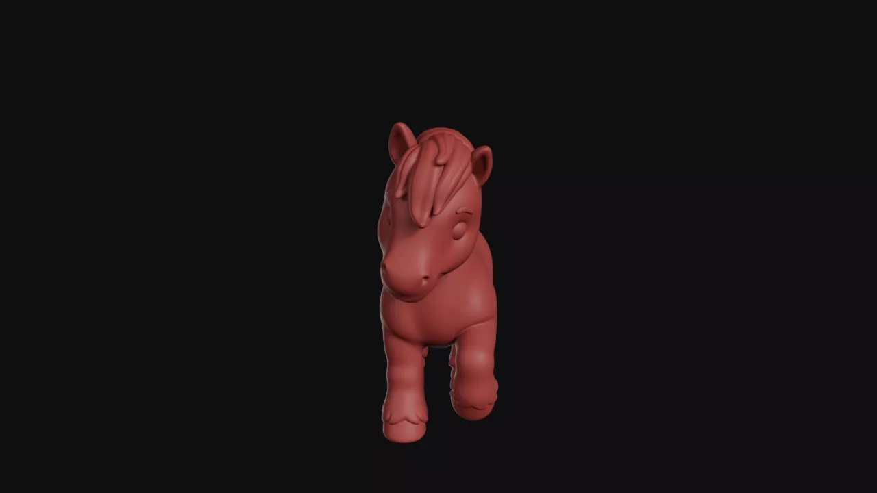 Cute Cartoon Pony Foal 3D print model