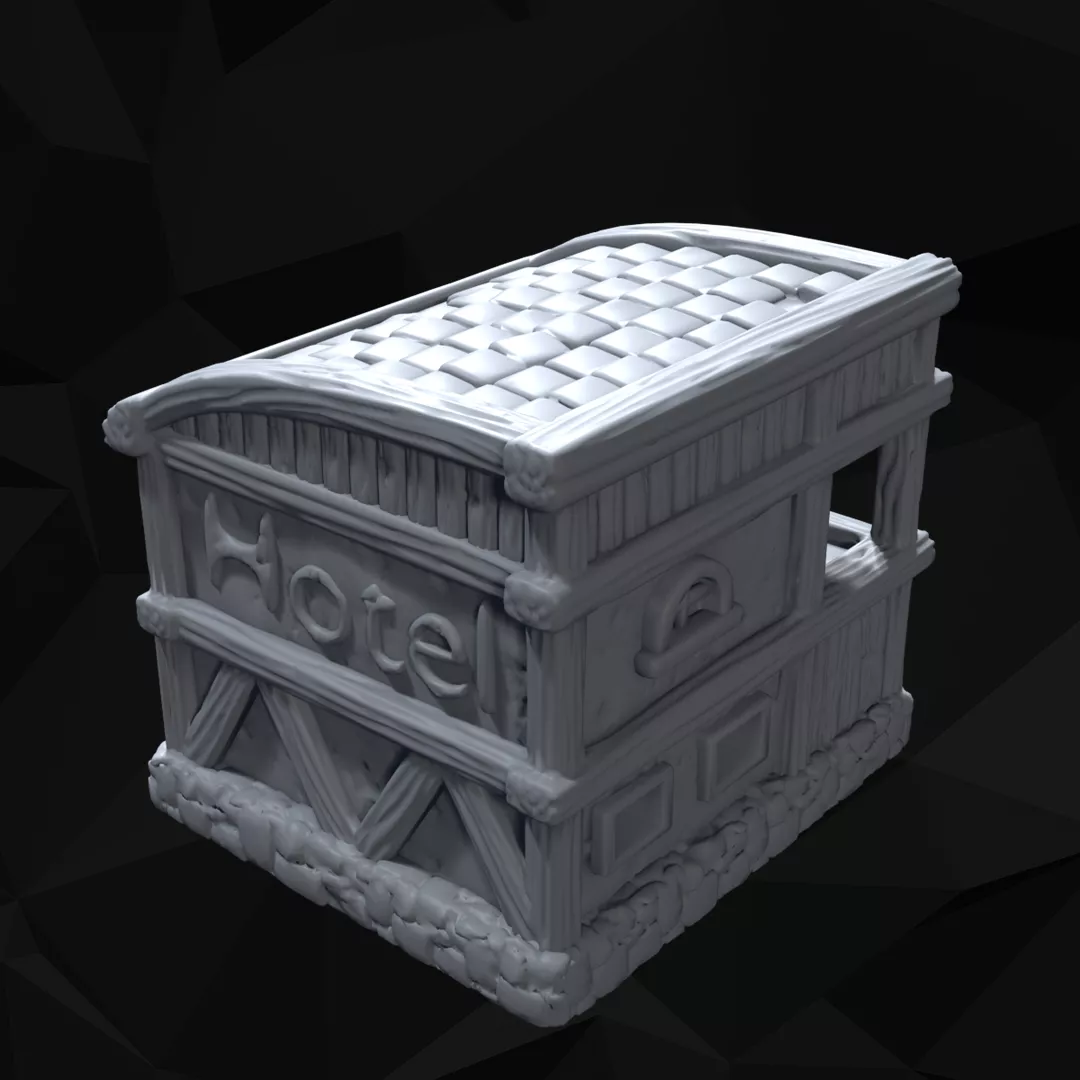 Medieval Defense Cabin Tabletop Scenery 3D print model