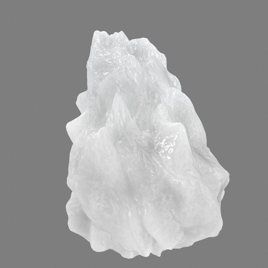 ice rock Low-poly 3D model_3