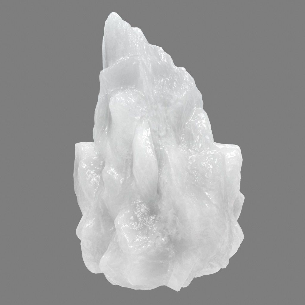ice rock Low-poly 3D model_9