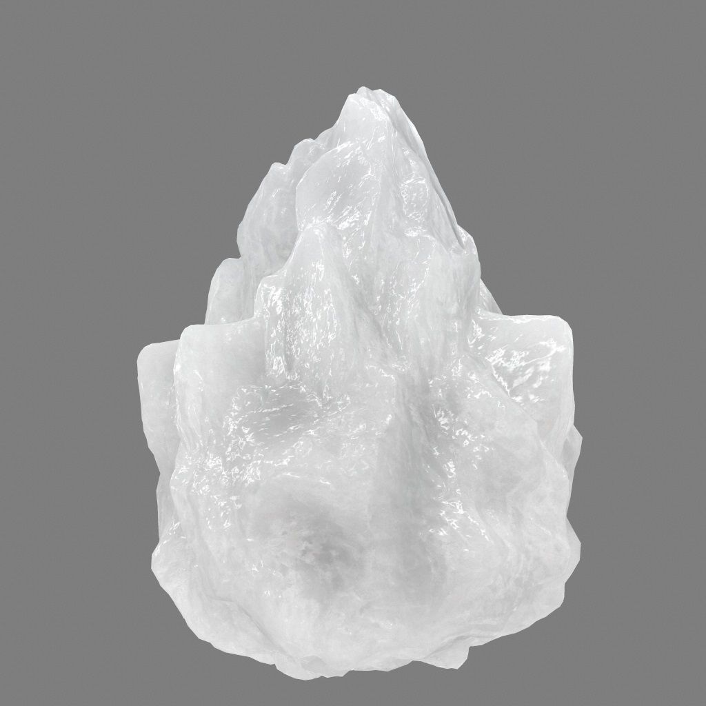 ice rock Low-poly 3D model_6