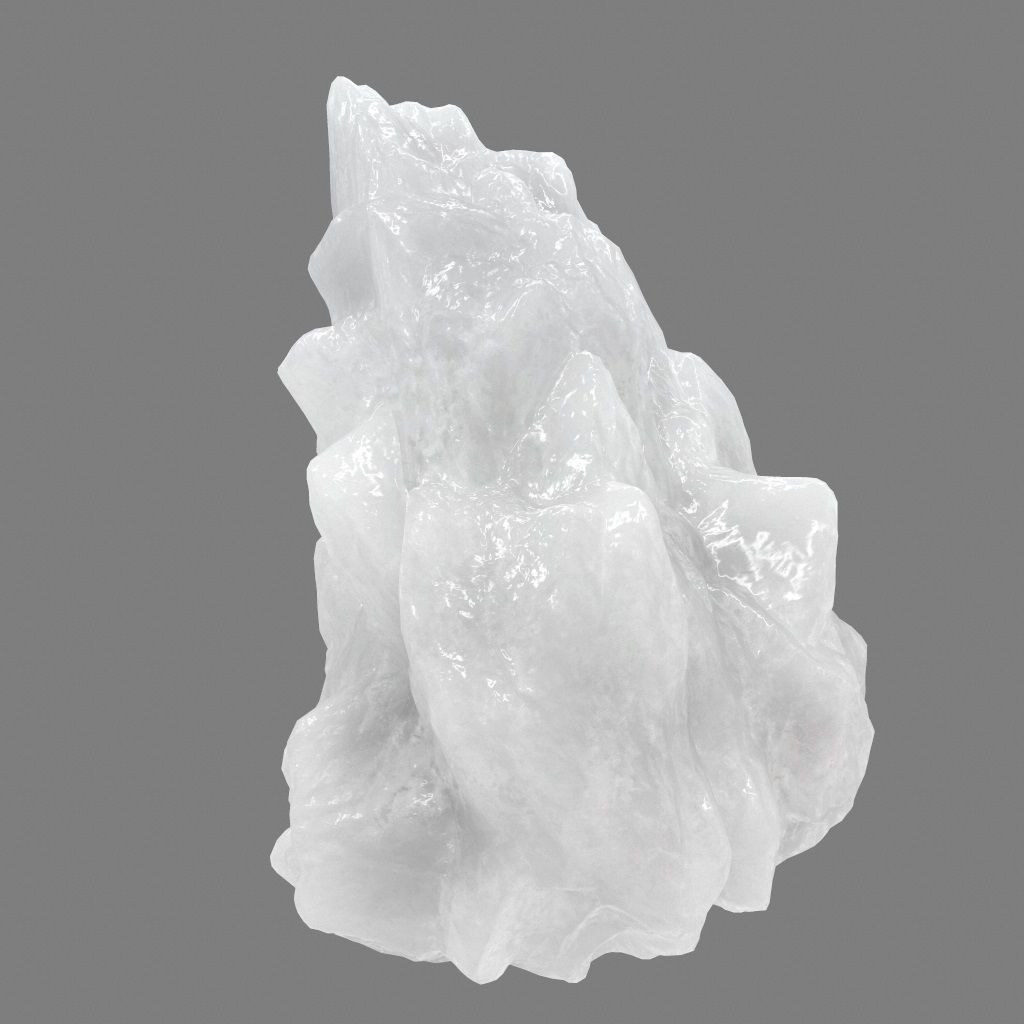ice rock Low-poly 3D model_2