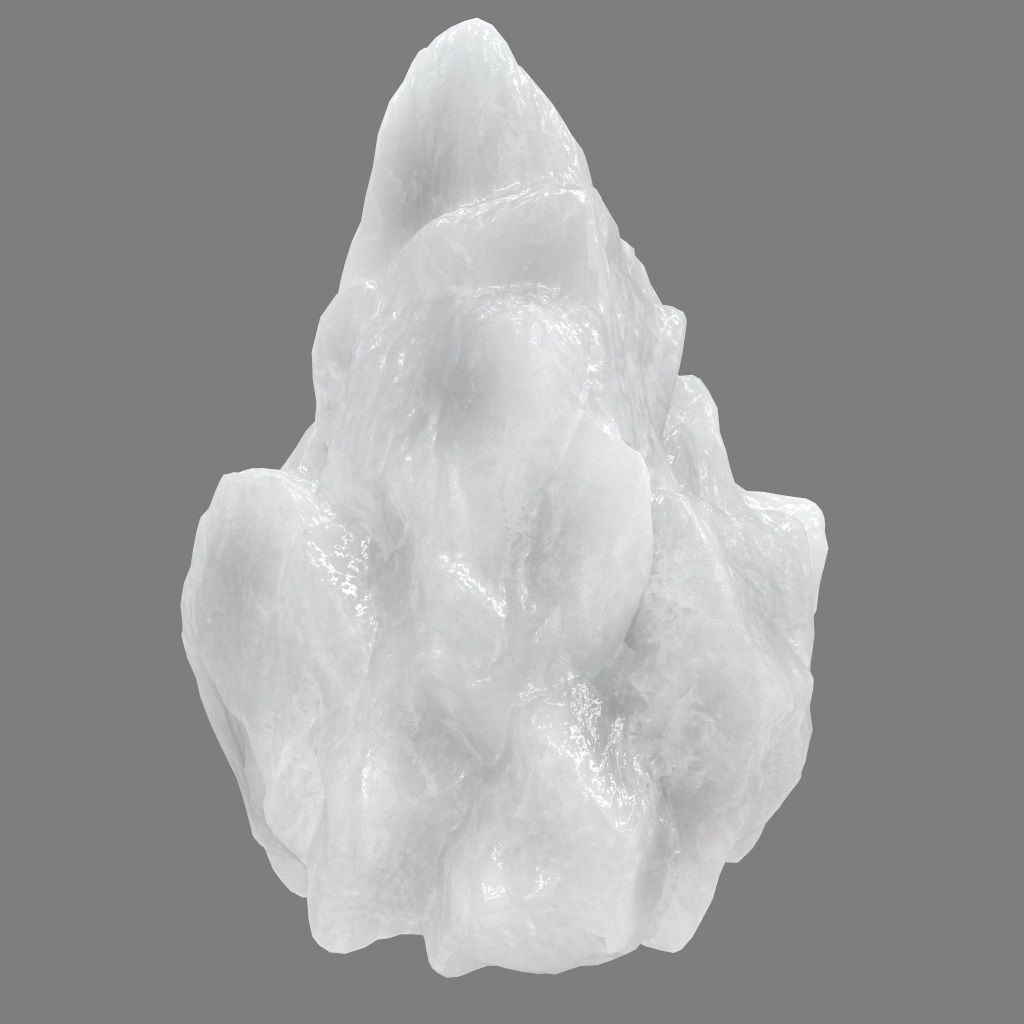 ice rock Low-poly 3D model_8