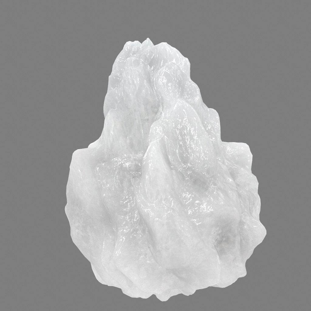 ice rock Low-poly 3D model_7
