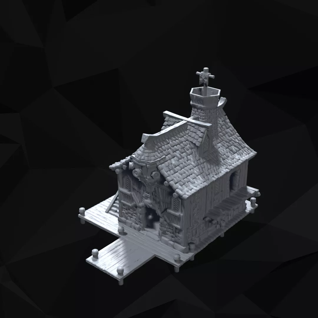 Pirate Port Architecture 02 Tabletop Terrain 3D print model