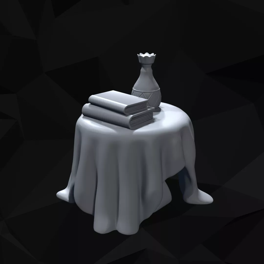 Dungeon Bed Table 2 Piece Set 3D print model