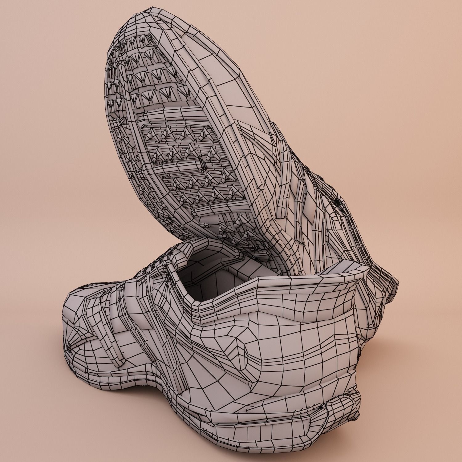 Soft Leather Running Shoes Low-poly 3D model_15