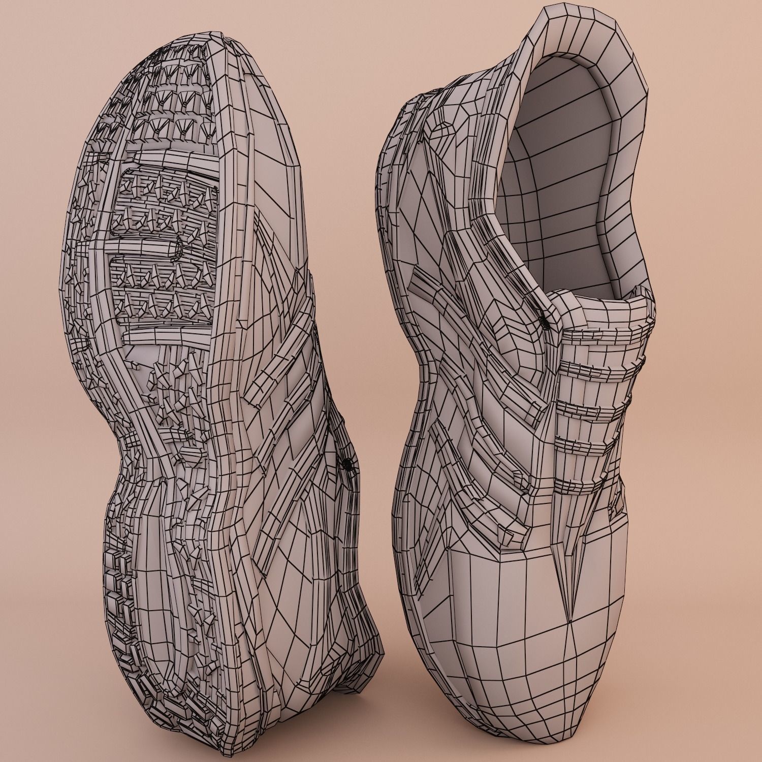 Soft Leather Running Shoes Low-poly 3D model_20