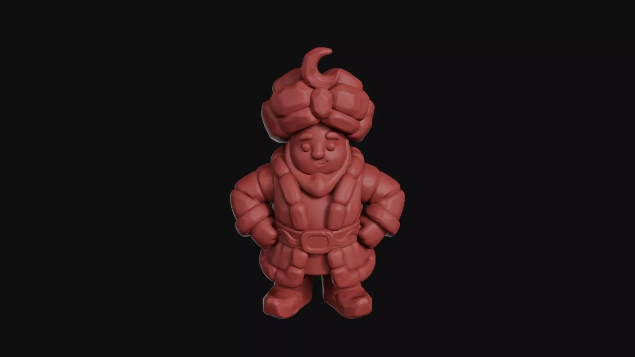 Turbaned Sultan In Padded Coat 3D print model