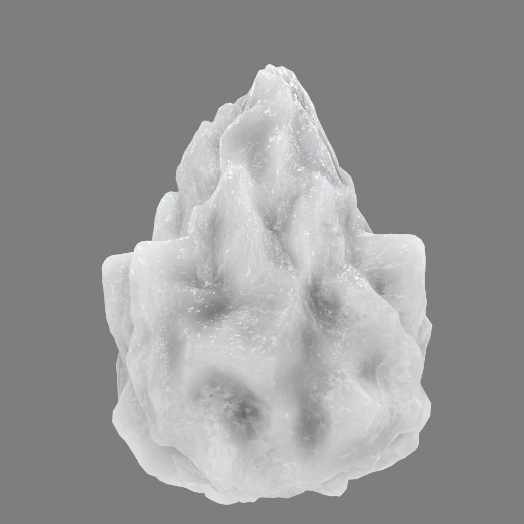 ice rock Low-poly 3D model_3