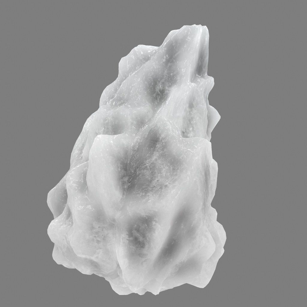 ice rock Low-poly 3D model_1