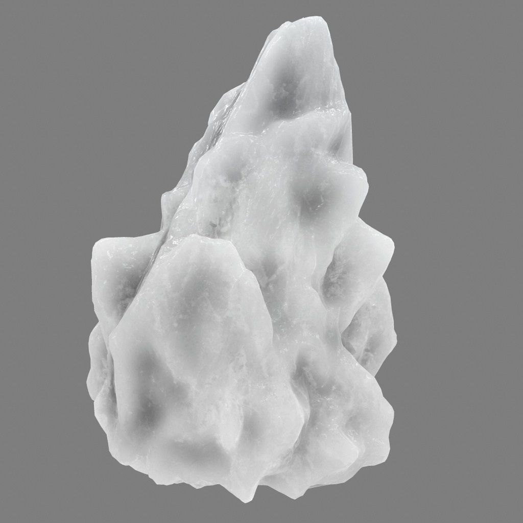 ice rock Low-poly 3D model_6