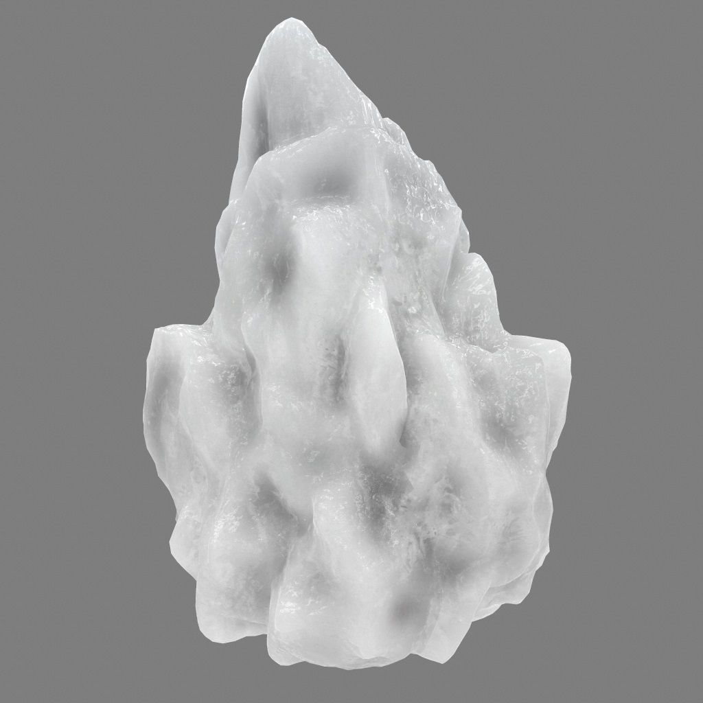 ice rock Low-poly 3D model_9