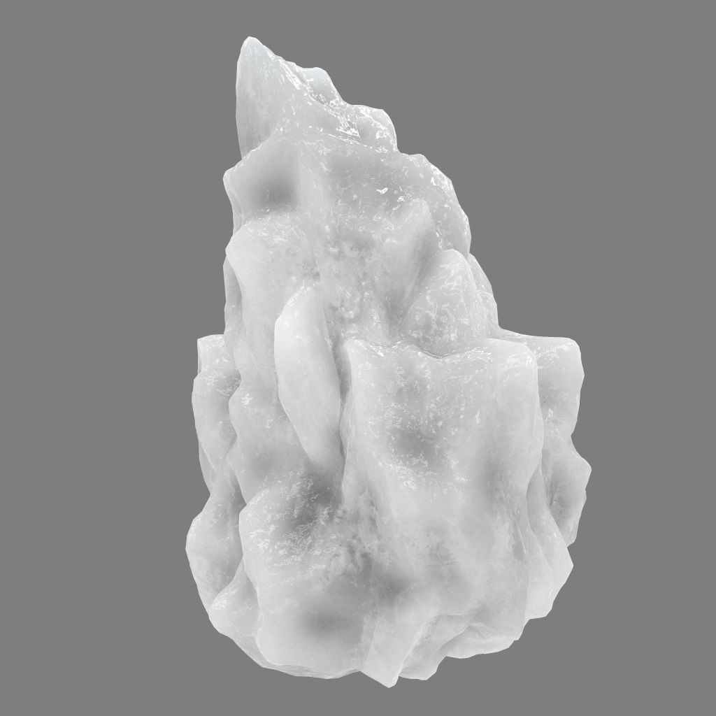 ice rock Low-poly 3D model_5