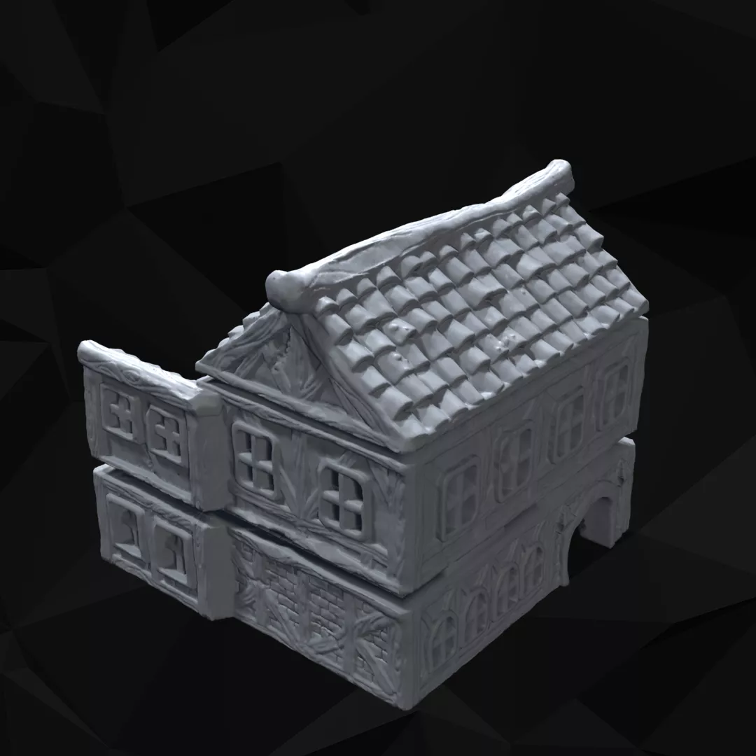 Tudor Architecture 04 Tabletop Terrain 3D print model