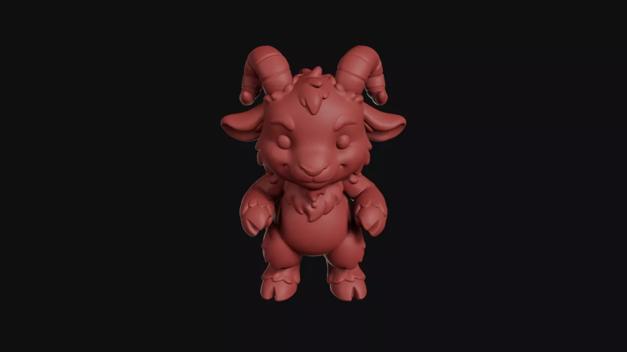 Ram Horned Goat Imp 3D print model