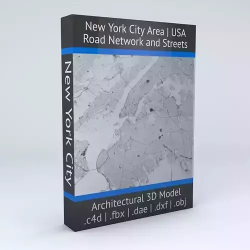 New York City 5 Boroughs Jersey Newark Road Network and Streets 3D model