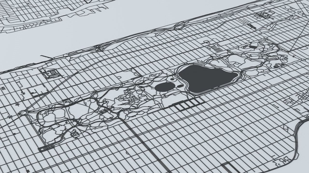 New York City 5 Boroughs Jersey Newark Road Network and Streets 3D model_2