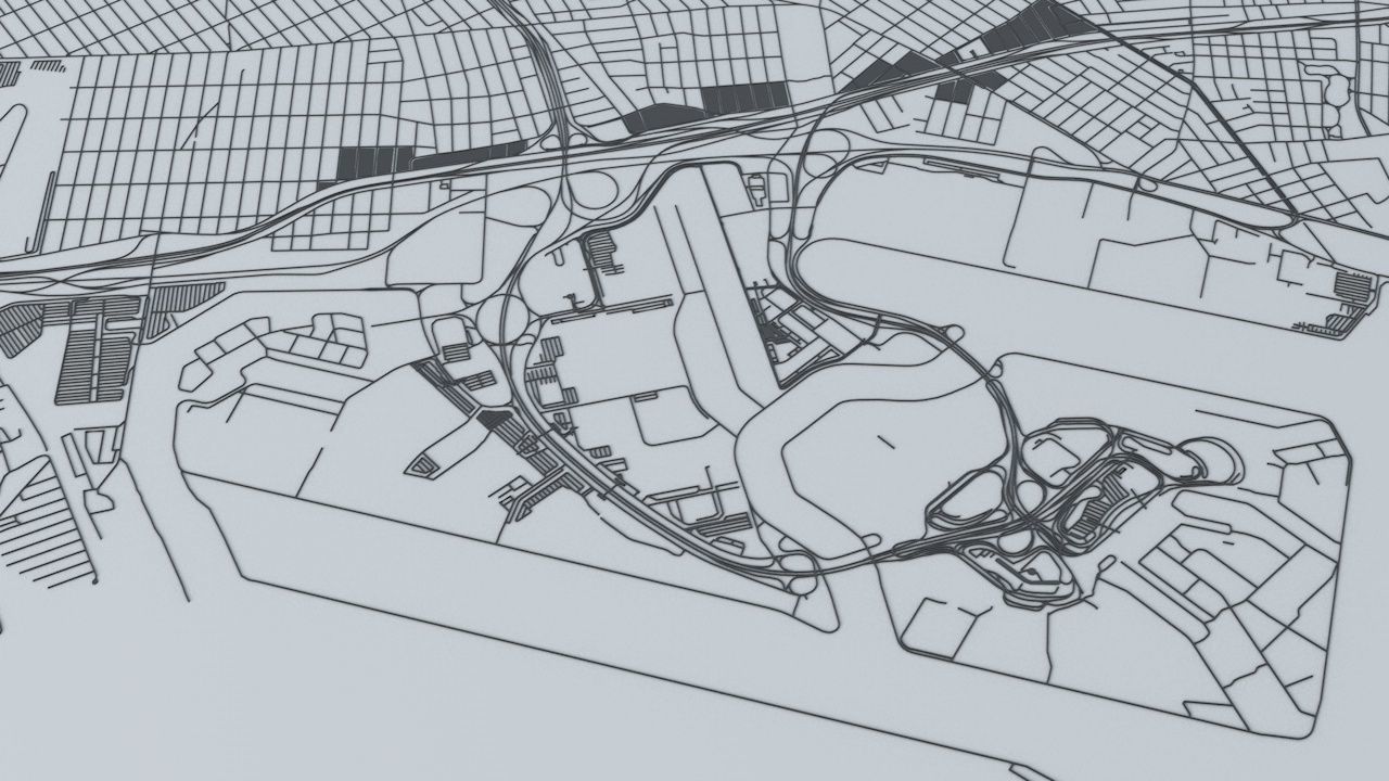 New York City 5 Boroughs Jersey Newark Road Network and Streets 3D model_5